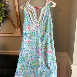 Lilly Pulitzer Tank Blue/Multi Dress Size Small